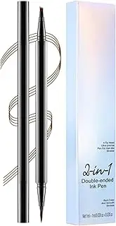 Eyebrow Pen, 2-in-1 Waterproof Pencil, 4 Tip Applicator, Long-Lasting Makeup Tool, Natural Brow Contouring, Daily Travel Business Use, Professional Beauty Accessory