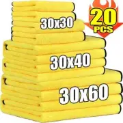 Double Sides Car Microfiber Towels Auto Drying Cloth Hemming Super Absorbent New