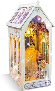 DJAPWPX DIY Book Nook Kit, Sturdy 3D DIY Book Nook Stand, Easy to Assemble and Store DIY Book Nook Stand, Multi Functional 3D DIY Book Nook Stand Suitable for Books