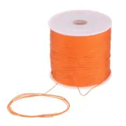 0.6mm Nylon Satin Cord 164 Yards Bracelet String Beading Thread, Orange
