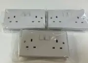 13A 2 GANG SWITCH SOCKET SINGLE POLE X3 *EL41