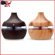 Electric Humidifier Essential Aroma Oil Diffuser Ultrasonic Wood Grain Air