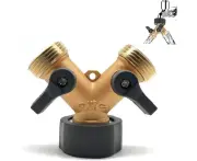 Y Connector, Hose Connector, Double Washing Machine Faucet, 2-Way Y-Distributor, 3/4 Inch for Connecting 2 Appliances