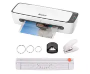 Bisofice SL688 Desktop Laminator Machine Set A4 Size Multifunctional Hot and Cold Lamination 2 Roller System 9 inches Max Width with Paper Cutter Trimmer R