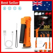 Multi-Functional USB Rechargeable Torch - 5 Modes, Magnetic Base for Emergencies