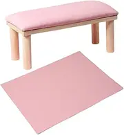 kokiya Nail Arm Rest Nail Armrest Wooden Hand Cushion Portable Practical Elegant Tools Soft Manicure Hand Rest Stand Hand Pillow, Pink