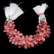 AAA+ Rhodochrosite Gemstone Pear 13mm-14mm Smooth Briolette Beads 7inch Strand