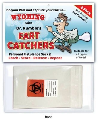 WYOMING FART CATCHERS - Butt Bags - Joke Funny Prank Birthday Present Gift