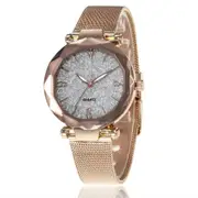 Women Fashion Quartz Wrist Watch Stainless Steel Strap Buckle and Watchcase Watch white