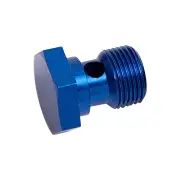 Aeroflow Brand Alloy Banjo Bolt 7/16" - 20 Blue Finish Hose Fitting