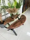 "Oval Clear Epoxy Coffee & Dining Table Top – Wooden Epoxy Center Table Decor"