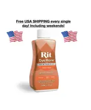 New Rit DyeMore Synthetic Fiber Dye Apricot Orange Polyester Nylon Acrylic 7 oz