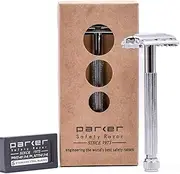 Parker 29L"UNISEX" Long Handle Butterfly Open Double Edge Safety Razor & 5 Premium Blades