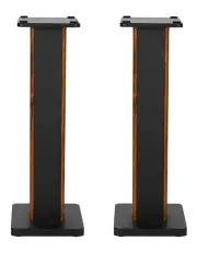 [Alpha] Speaker Stand 70cm 2 Piece in Black /Wood