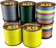 LLEIIshen Multicolor 9 Strands 1000M 500M PE Braided Fishing Line Sea Saltwater Fishing Weave Super Smooth Power/1399