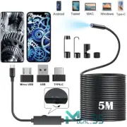USB Type C 8 LED HD Snake Endoscope Borescope Inspection Camera for Android PC