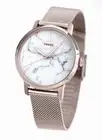 FOSSIL Neely White Marble Dial Rose Gold Stainless Steel Watch NIB Ladies