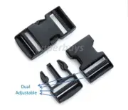 38mm Dual Adjustable Side Quick Release Buckle Clip Cord Strap Webbing Bag DA