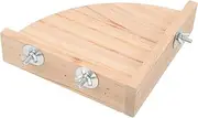 ibasenice Perch for Birds Durable Solid Wood Roost Stand Easy to Install Bird Perch for Canaries Cockatoos and Budgies Natural Platform