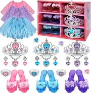 Princess Dress up Toys & Makeup Jewelry Set, Baby Princess Shoes Costumes Set In