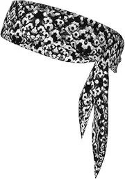 [HVTTIOR] Black and White Soccer Ball Pattern Print Multifunctional Sweat Wicking Sports Head Tie Headband for Tennis Basketball Karate