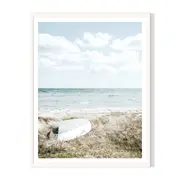 Windy Day Framed Printed Wall Art - White