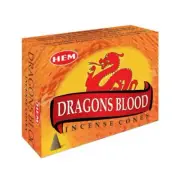 HEM - Dragons Blood - 120 Incense Cones - Bulk Box - Indian Dhoops
