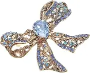 [AOKWAWALIY] Corsage Bowknot Brooch Pin Collar Safety Pin Hat Brooches Pin Boutonniere Clips Delicate Brooch Pin Pre- Tied Neck Tie Collar Neck Tie Enamel Pin Creative Brooch Pin Alloy Blue