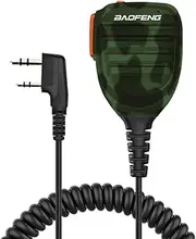 [BAOFENG] BF-F8HP Waterproof Microphone Speaker for Radio Handheld Mic Upgrade of Original BF Mic for GMRS GM-5RH 2Pin K Mic Camo Compatible with UV-K5 GRMS GM-5RH Radio