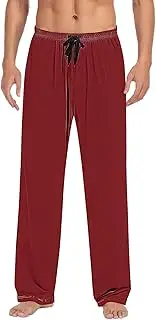 [Generic] Mens Solid Elastic Drawstring Waisted Casual Pants With Pockets Couple Pajama Pants Valentine'S Day 3D Printed Leisure Loose Lover Pants Funny Pj Pant Design Pajama