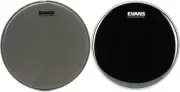 Evans Hybrid Coated Snare Batter - 14 inch + Evans TT12CHR Value Bundle