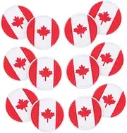 HOMSFOU 12pcs Round Flag Cloth Patches for Clothing Repair Embroidered Applique DIY Decoration for Jeans Skirts Hats and Arts Crafts Projects