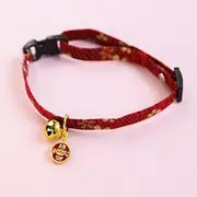 Style 4: Gold Ingot Red, Cat Bell Collar, Comfortable and Adjustable, Always Used by Store Owners' Cats.