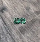 Natural Emerald Round Cut Pair 7x7 mm 2.13 Carat Loose High Luster Gems Emerald