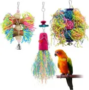Bird Parrot Toys 3 Pack Bird Shredder Toys Small Parrot Chewing Toys Parrot Cage