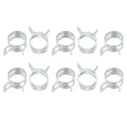 Spring Hose Clamp, 10pcs 65Mn Steel 12mm Low Pressure Air Clip, Zinc Plated
