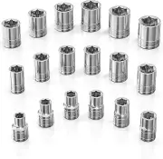 Metric Socket Set (18Pc) | 1/2-Inch Drive | 6-Point Shallow Socket Set | Metric