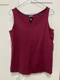 在飛比找Yahoo!奇摩拍賣優惠-美國有機棉面料品牌Eileen fisher紅色上衣，近全新
