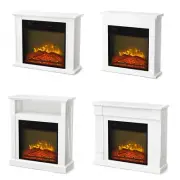 Electric Fireplace with Mantel, Freestanding Heater with Remote, Timer, 3D-Flame