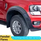 Matte Satin Black Guard For Ford Ranger Next-Gen 2022+ XLT XLS XL Fender Flares