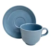 Fiesta Periwinkle Blue Cup and Saucer Homer Laughlin Coffee Tea Set