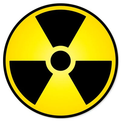 Nuclear Radiation Warning sign sticker decal 4" x 4"