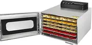 Food Dehydrator Machine, 6 Trays Freeze Dryer Machine for Family, 400W Digital Adjustable Timer and Temperature Control Dryer, Stainless Steel Food Dryer Machine