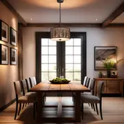 Autumn Round Pendant Light in Aged Bronze w/ Amber Lining (Small or Large)