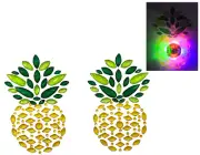 LED Light Up PINEAPPLE Rhinestone Reusable Pasties - Glow, Flashing Nipple Cover