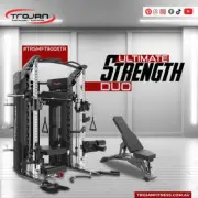 Trojan TRSM900FT Smith All in 1 Functional Trainer Leg Press + XTR HD Bench + Se