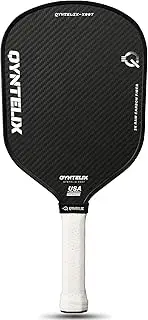 Carbon Fiber Pickleball Paddle - Thermoformed 3K Raw Carbon Fiber with Teflon Spin Surface & 16mm Reinforced Honeycomb Core - Black