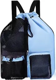 Alipis Swim Bag Mesh Drawstring Backpack Lightweight Swimming Gear Bag Mesh Separate Compartment for Sports Travel for