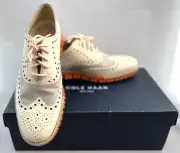 Cole Haan Zerogrand Oxford Mens Wing Tip Shoes Sz 8 1/2 C14013 White New In Box