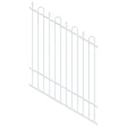 ProtectorAl 350 - 1200 x 1500mm Pearl White Raked 16-30º Loop And Spear Top Pool Fence Panel